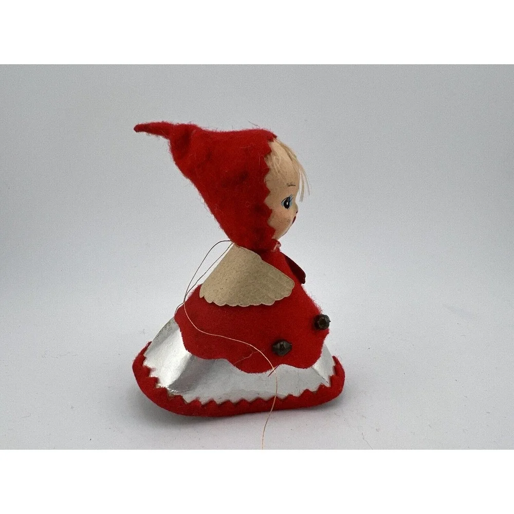 Vintage Home Decorative Happy Holidays Christmas Tree Girl Doll‎ Ornament